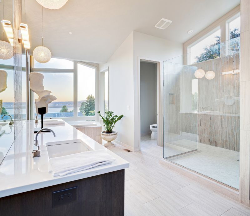 Upscale bathroom upgrade with walk-in shower