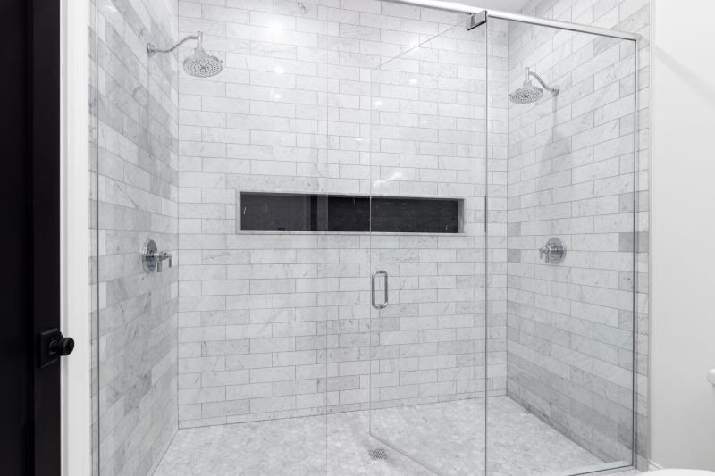 Marble Tile Walk-In Shower